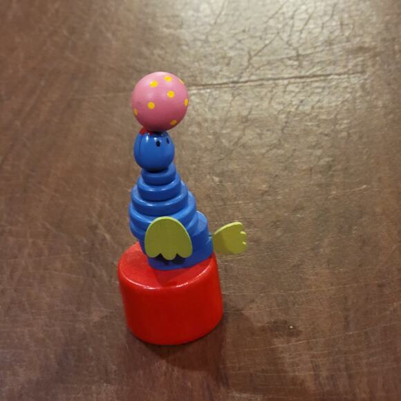 Vintage Wooden Push Hand Toy Big Toy Push Based Puppets - Picture 4 of 9